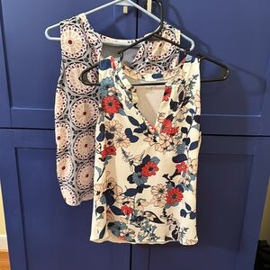 Lot of 2 LOFT Sleeveless Blousr